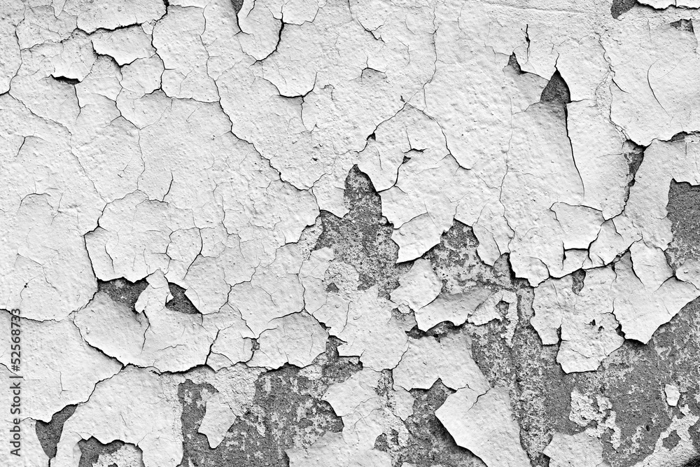 Cracked white wall Cracked white wall