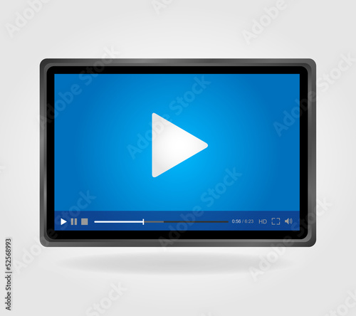 Video player for web, minimalistic design
