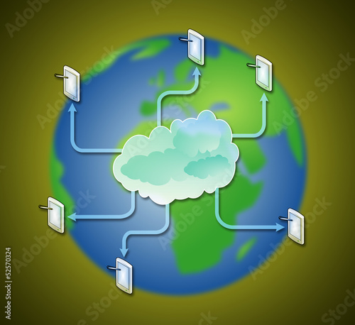 PDA computer network of communication technology on earth