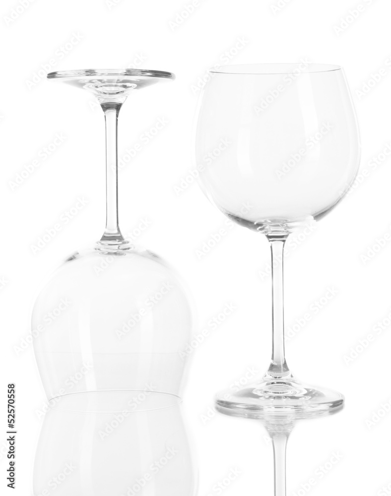 Two glasses isolated on white