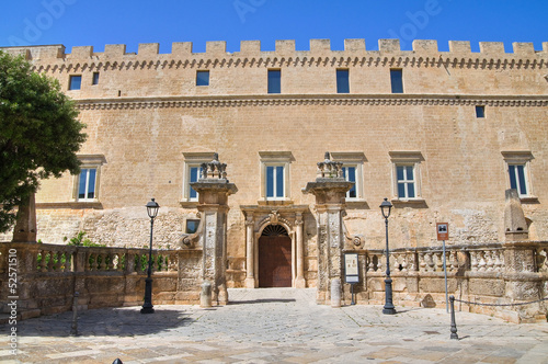 Cuadro en lienzo Imperiali castle. Francavilla Fontana. Puglia. Italy.