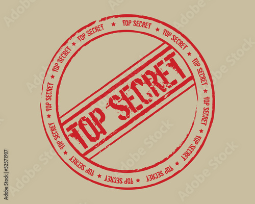 Grunge stamp top secret red