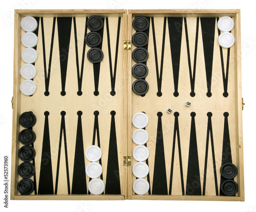 Fotografia Isolated Backgammon Set