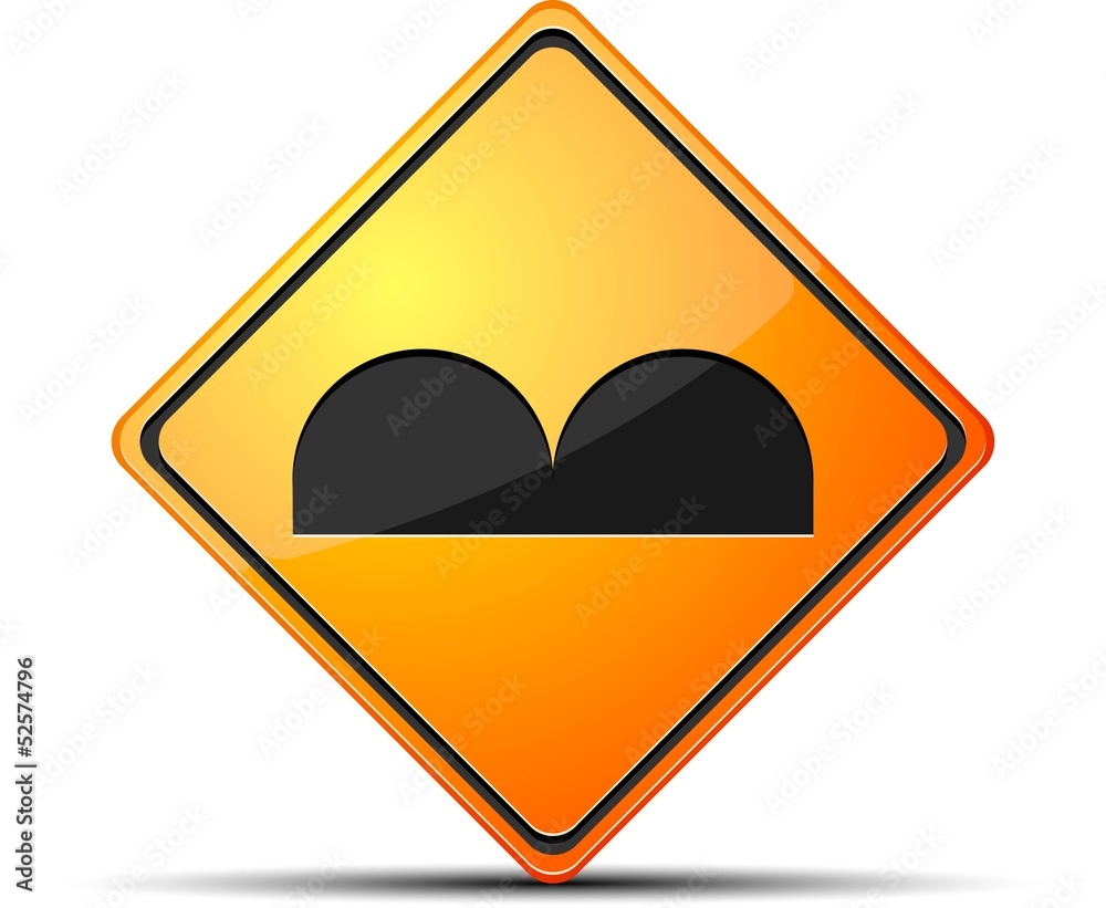 Bump warning sign Bump warning sign