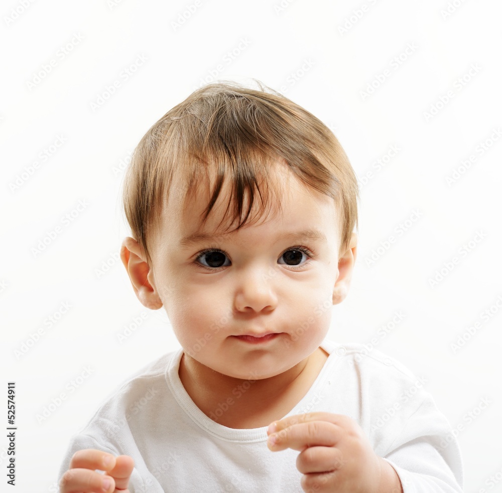 Bright closeup portrait of adorable happy baby Bright closeup portrait of adorable happy baby