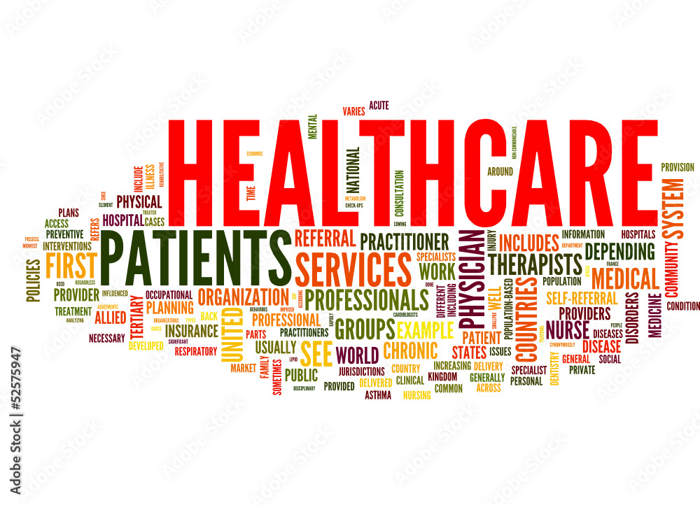 Healthcare (Health care, patient, medical, service; tag cloud)