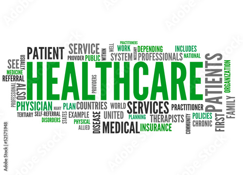 Healthcare (Health care, patient, medical, service; tag cloud)