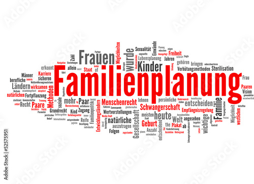 Familenplanung (Familie, Schwangerschaft, Kind; tagcloud)