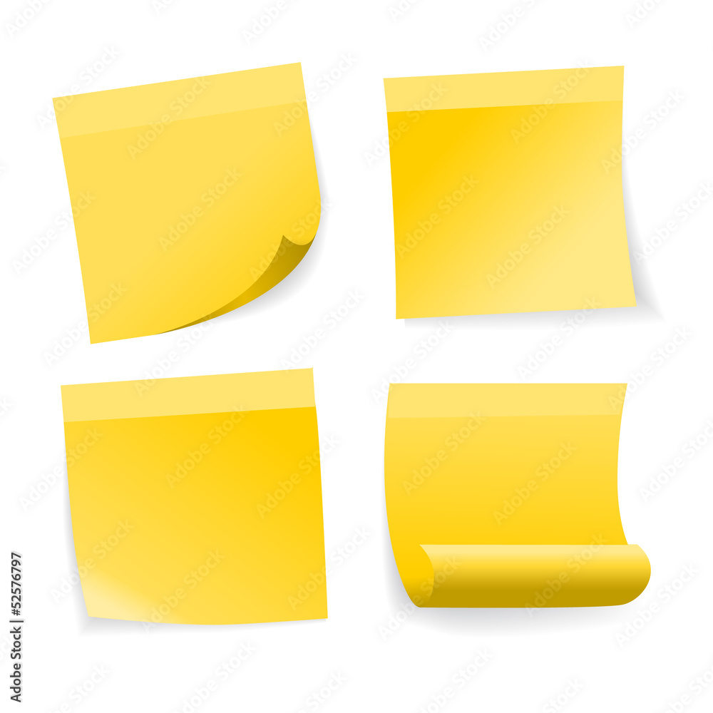 Sticky notes. Sticky notes.