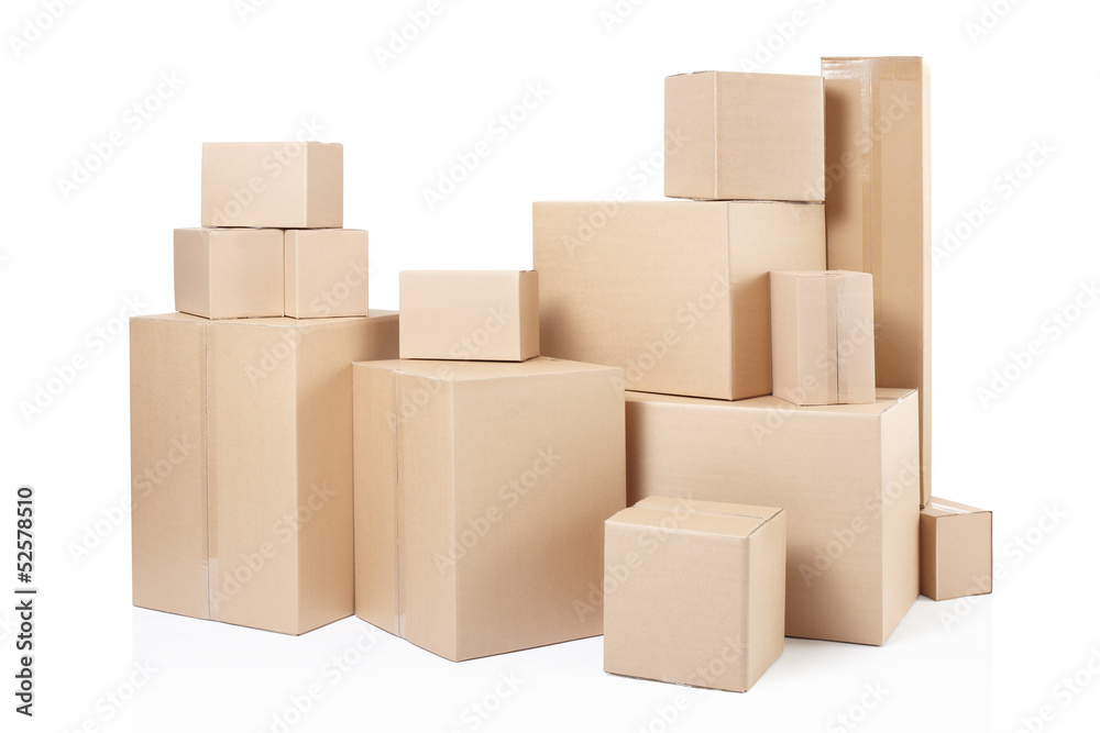 Cardboard boxes with clipping path Cardboard boxes with clipping path