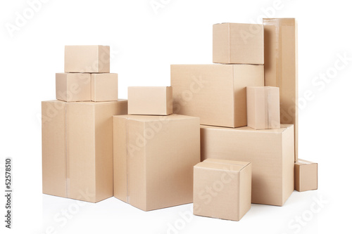 Cardboard boxes with clipping path © andersphoto