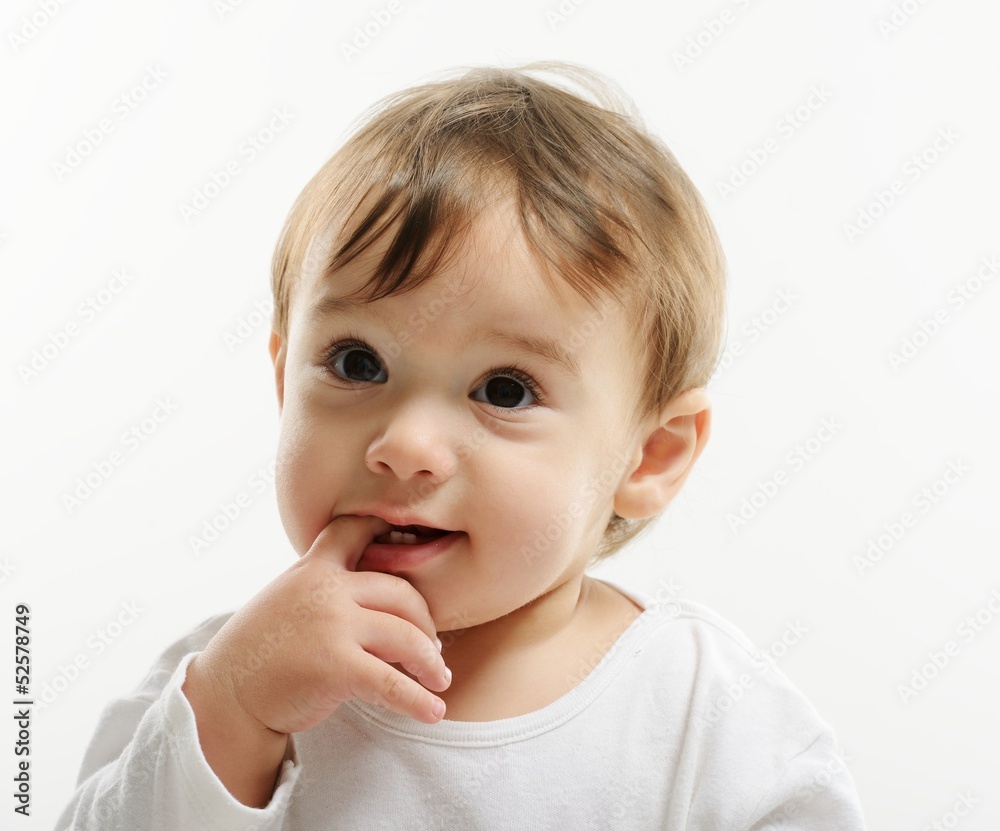 Bright closeup portrait of adorable happy baby Bright closeup portrait of adorable happy baby