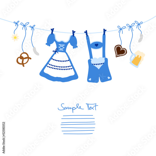 Hanging Octoberfest Symbols Blue