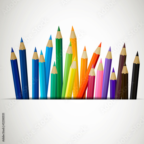 Vector Illustration of Colored Pencils