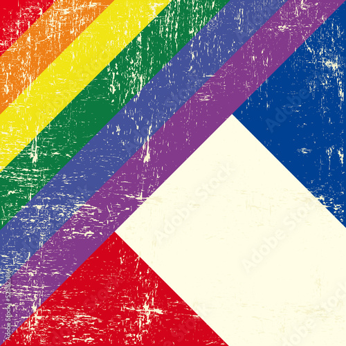 French and gay grunge Flag