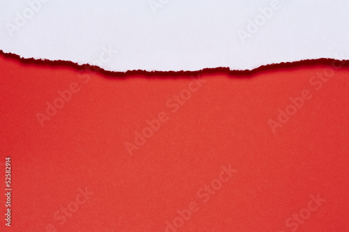 Papierfransen, horizontal oben, weiss, rot © Tran-Photography