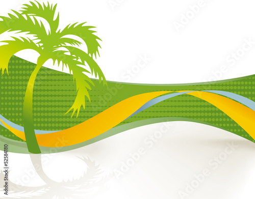 Sommerlicher Hintergrund mit Palme