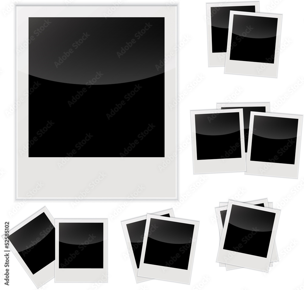 Three blank photo frames Three blank photo frames