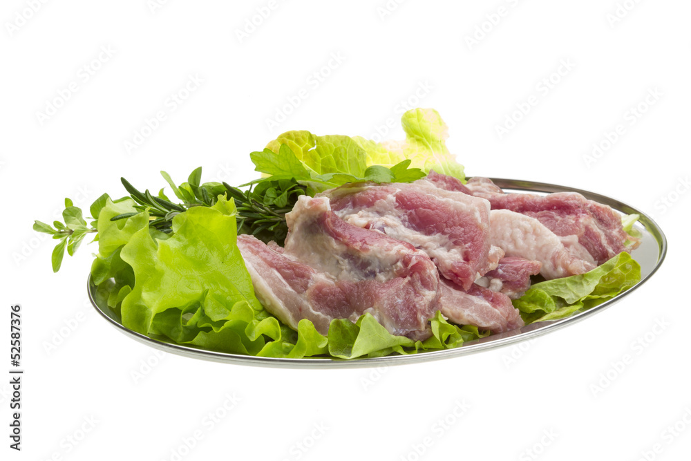 Raw pork meat