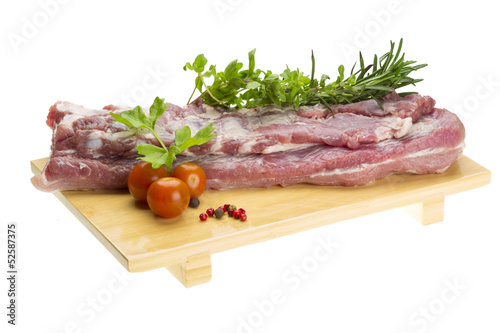 Raw pork meat