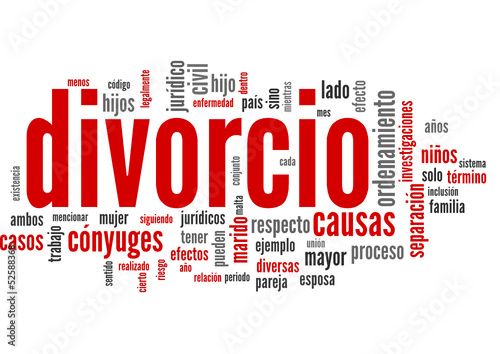 divorcio (divorciado, separación, abogado; tag cloud) photo