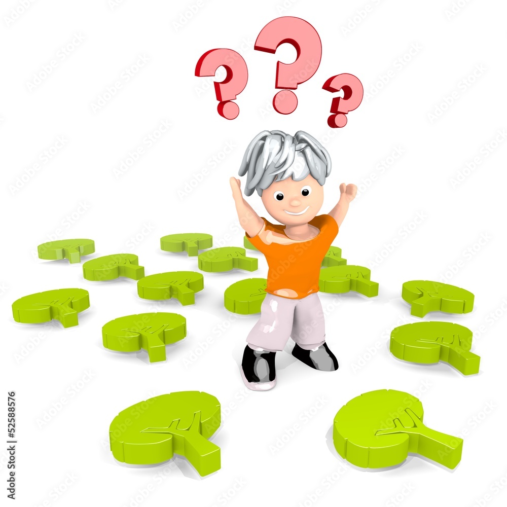 abstract tree icon confuse a cute tiny man abstract tree icon confuse a cute tiny man