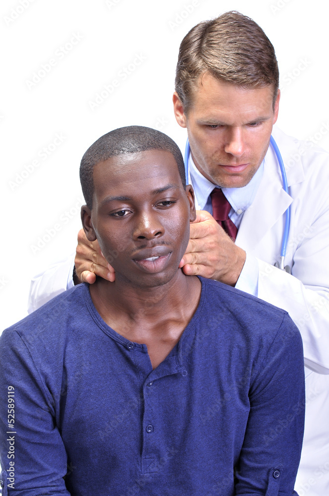 Checking lymph nodes Checking lymph nodes