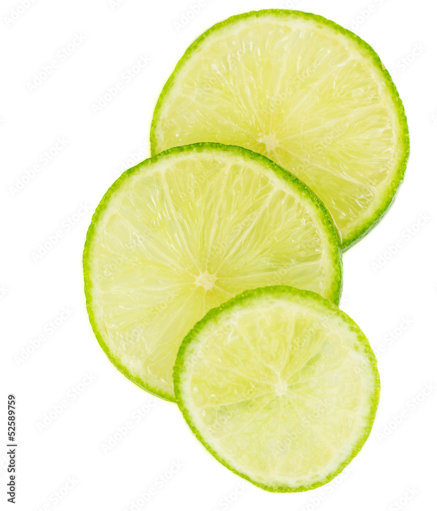 Slices of lime fruit for background Slices of lime fruit for background