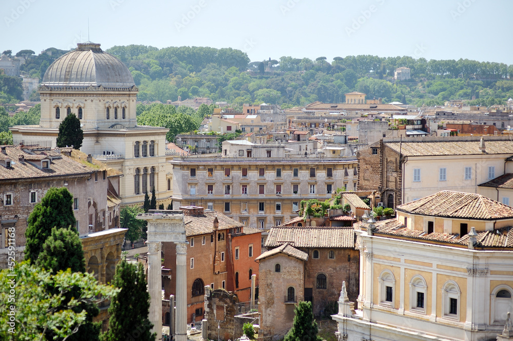 beautiful view of Rome from the Campidoglio