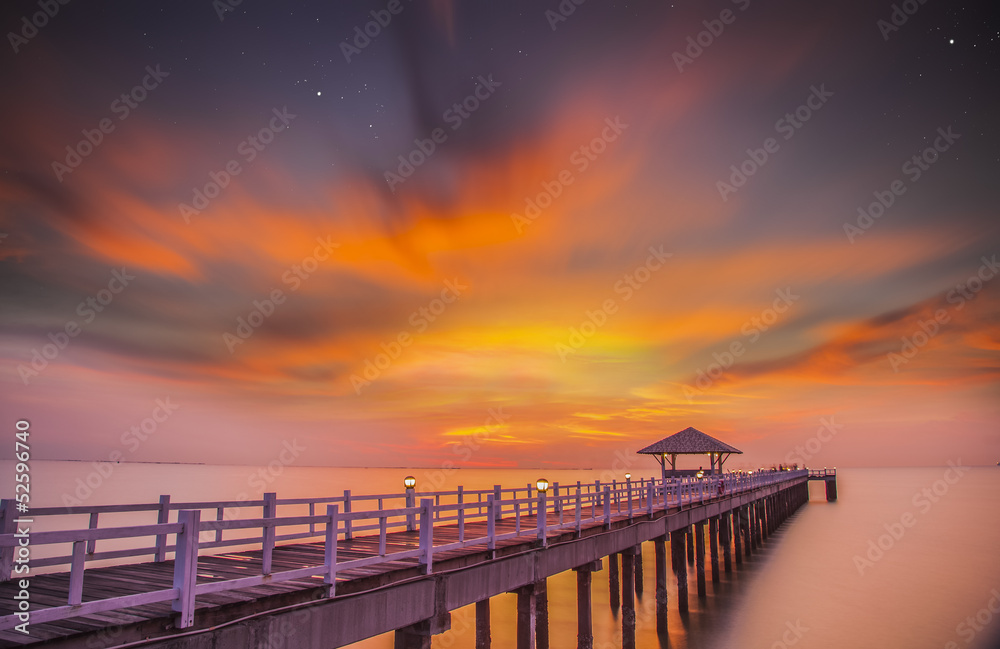 Fototapeta premium Wooded bridge