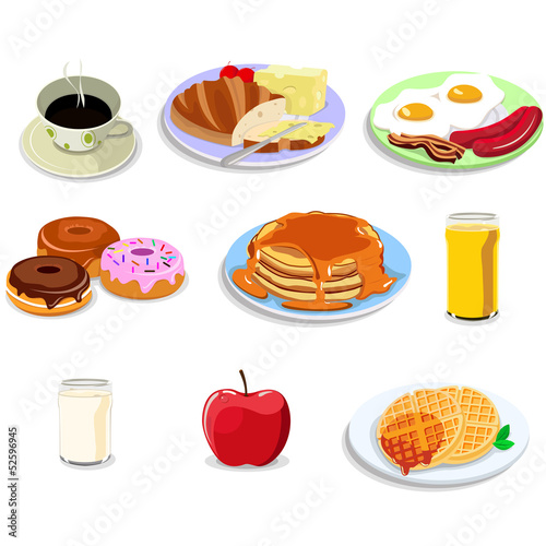 Breakfast food icons