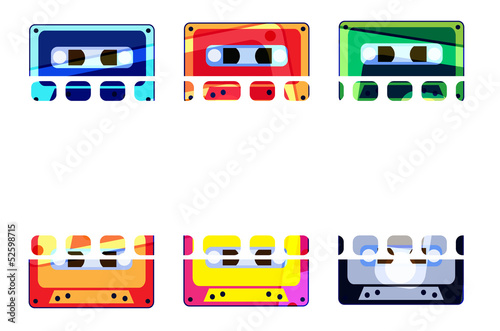 Analogue music recordable colorful cassettes