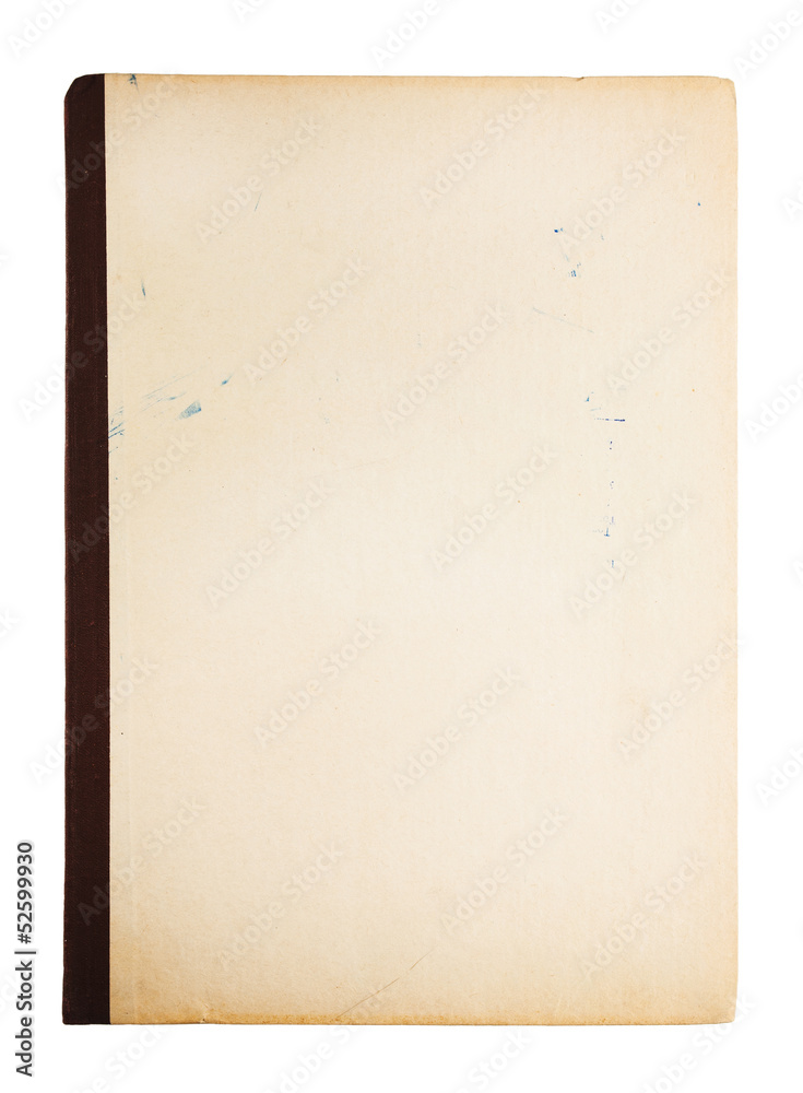 Old notepad isolated on white