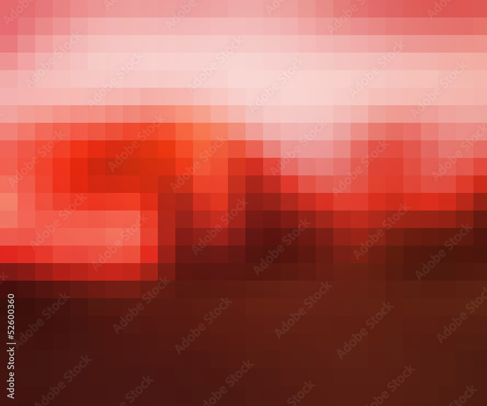 Red Pixels Mosaic Texture