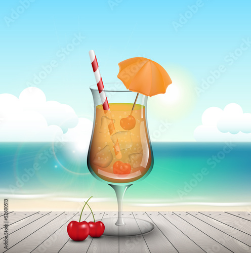 Cocktail on  boardwalk