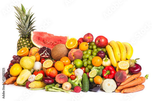 Fototapeta Naklejka Na Ścianę i Meble -  Huge group of fresh vegetables and fruits