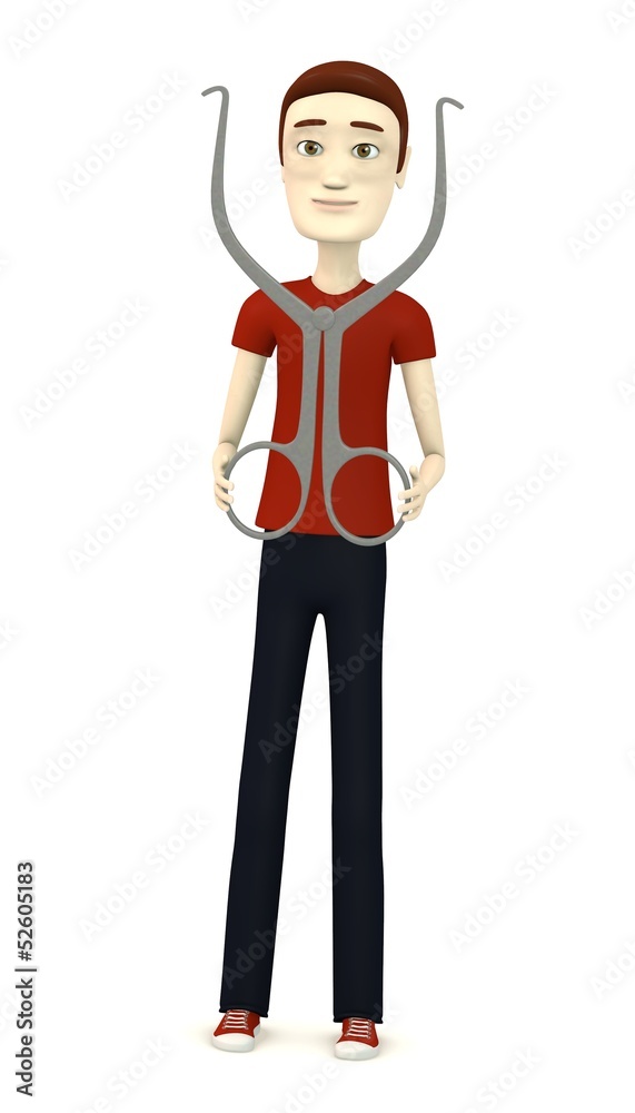 3d render of cartoon character with surgery tool 3d render of cartoon character with surgery tool