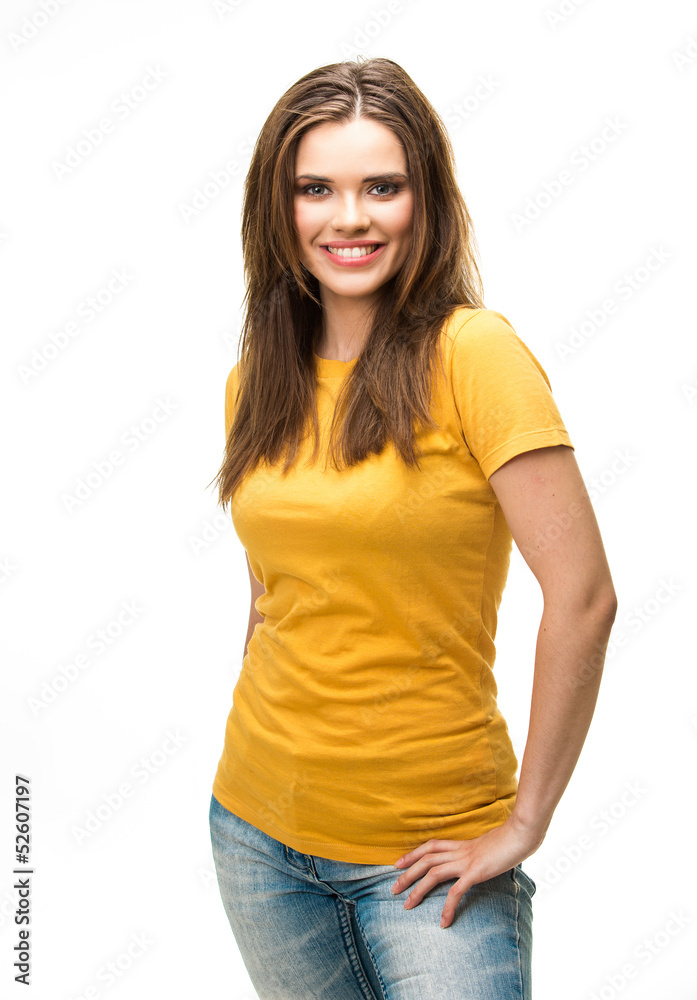 Fototapeta premium young woman isolated portrait