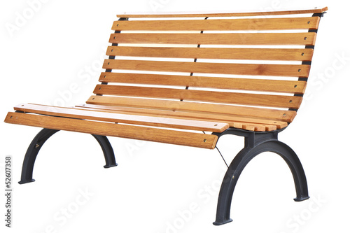 Beautiful bench separately on a white background photo