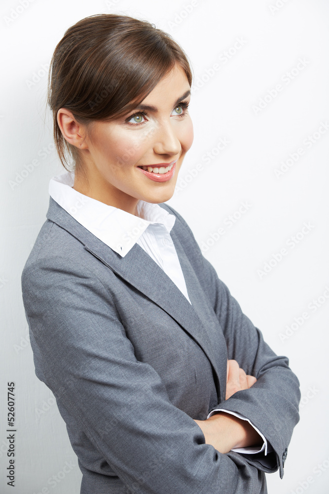 Business woman portrait isolated on white Business woman portrait isolated on white