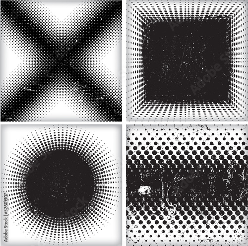 set of halftones background. vector illustration.