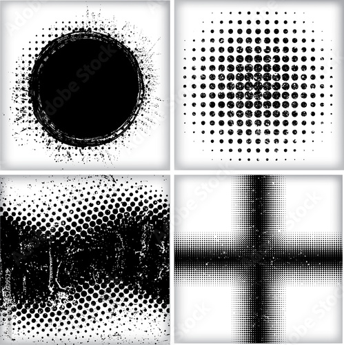 set of halftones background. vector illustration.