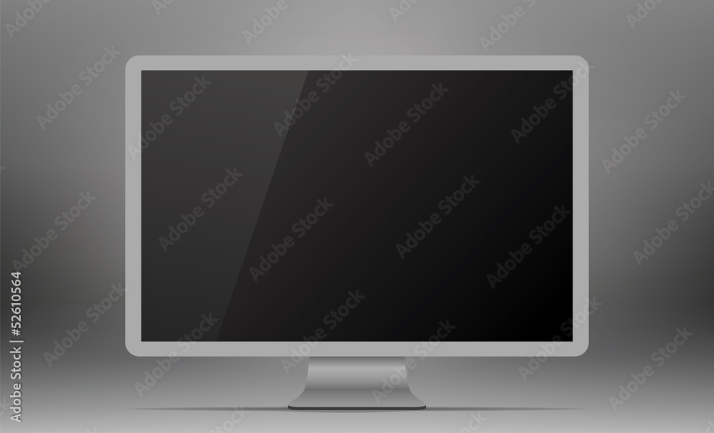 Modern monitor in studio light.