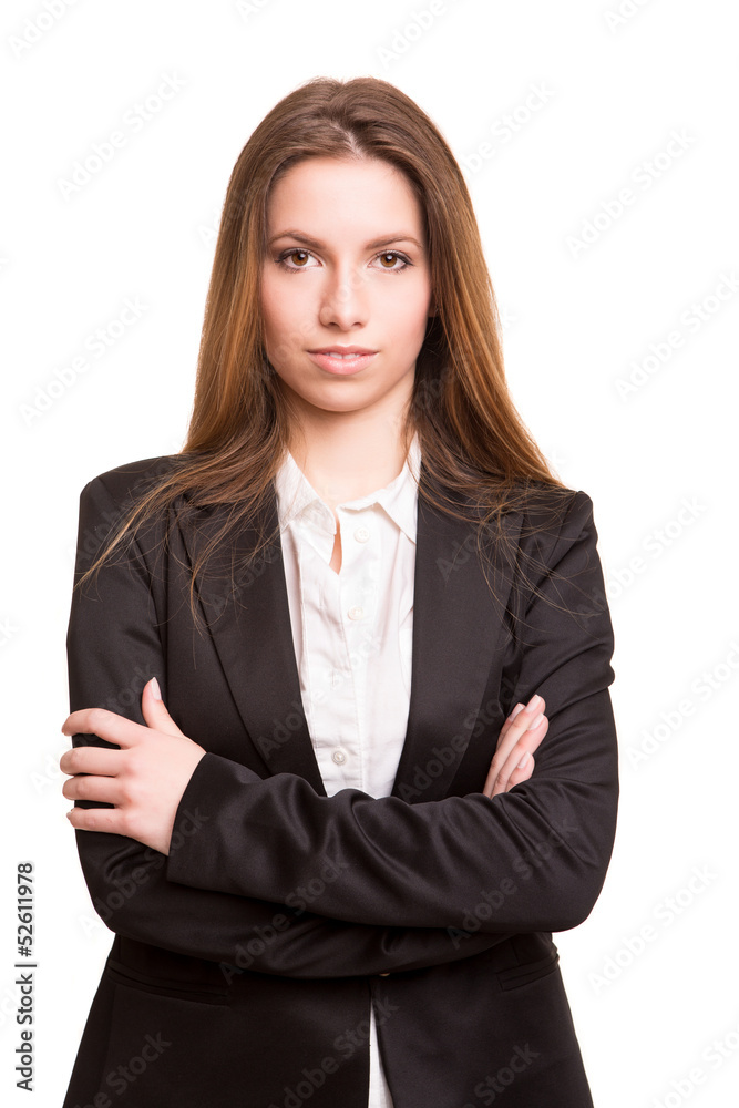 Successful business woman looking confident and smiling Successful business woman looking confident and smiling