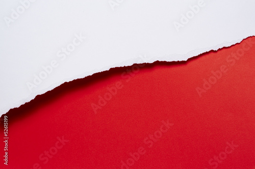 Papierabriss, schattiert, rot