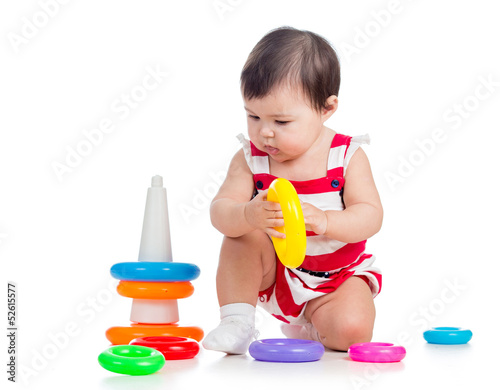 cheerful child playing with...