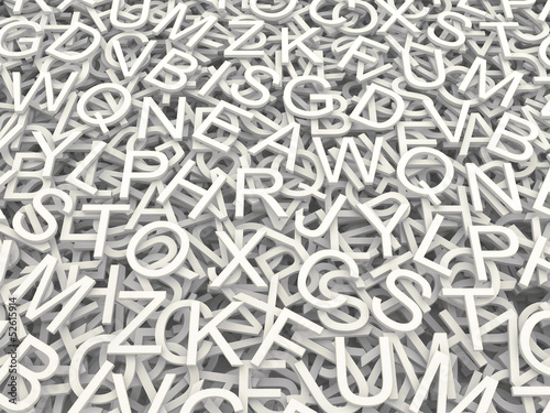 letters of the English alphabet.