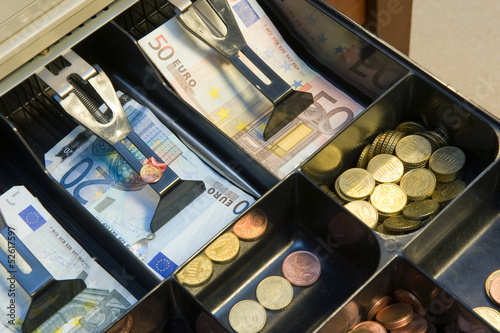 Drawer with money photo