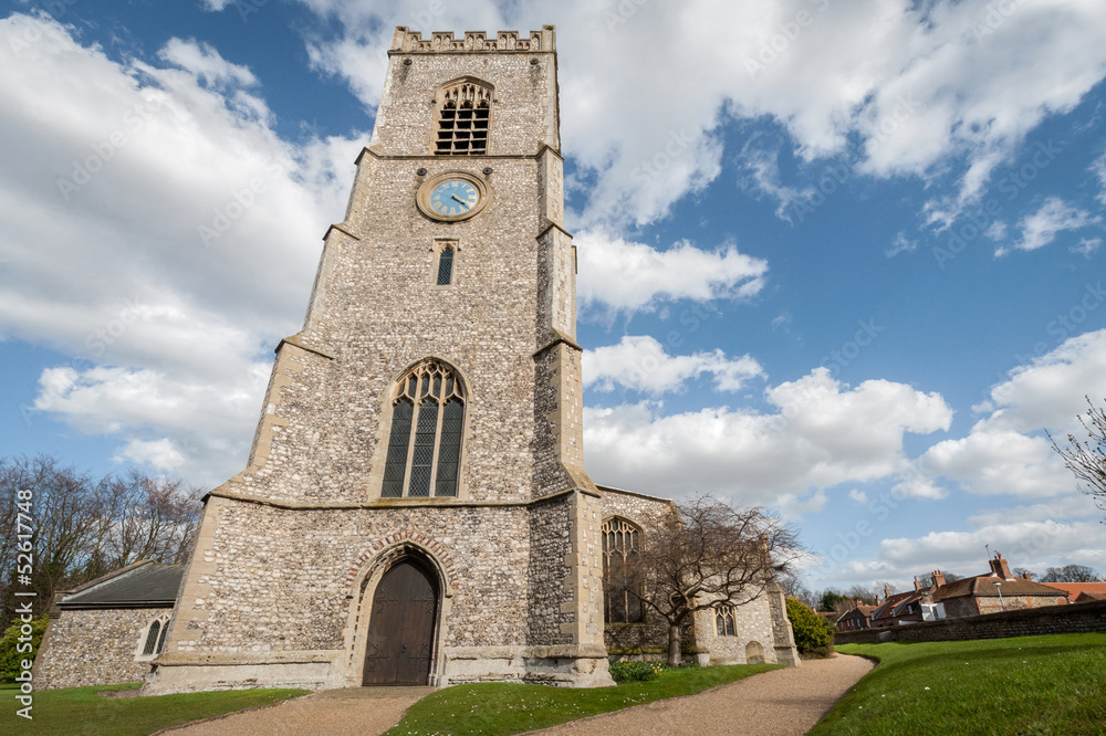 church bell tower of St Nicholas in Norfolk