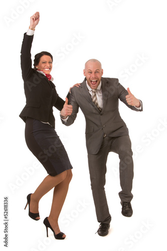 Happy, cheerful and successful businesspeople